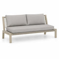 Sofá de Jardim de 2 Lugares em Alumínio e Corda Bege-Claro/Cinza-Claro 160 x 80 x 75 cm