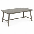 Mesa de jardim retangular em alumínio cinzento 160 x 90 x 75 cm